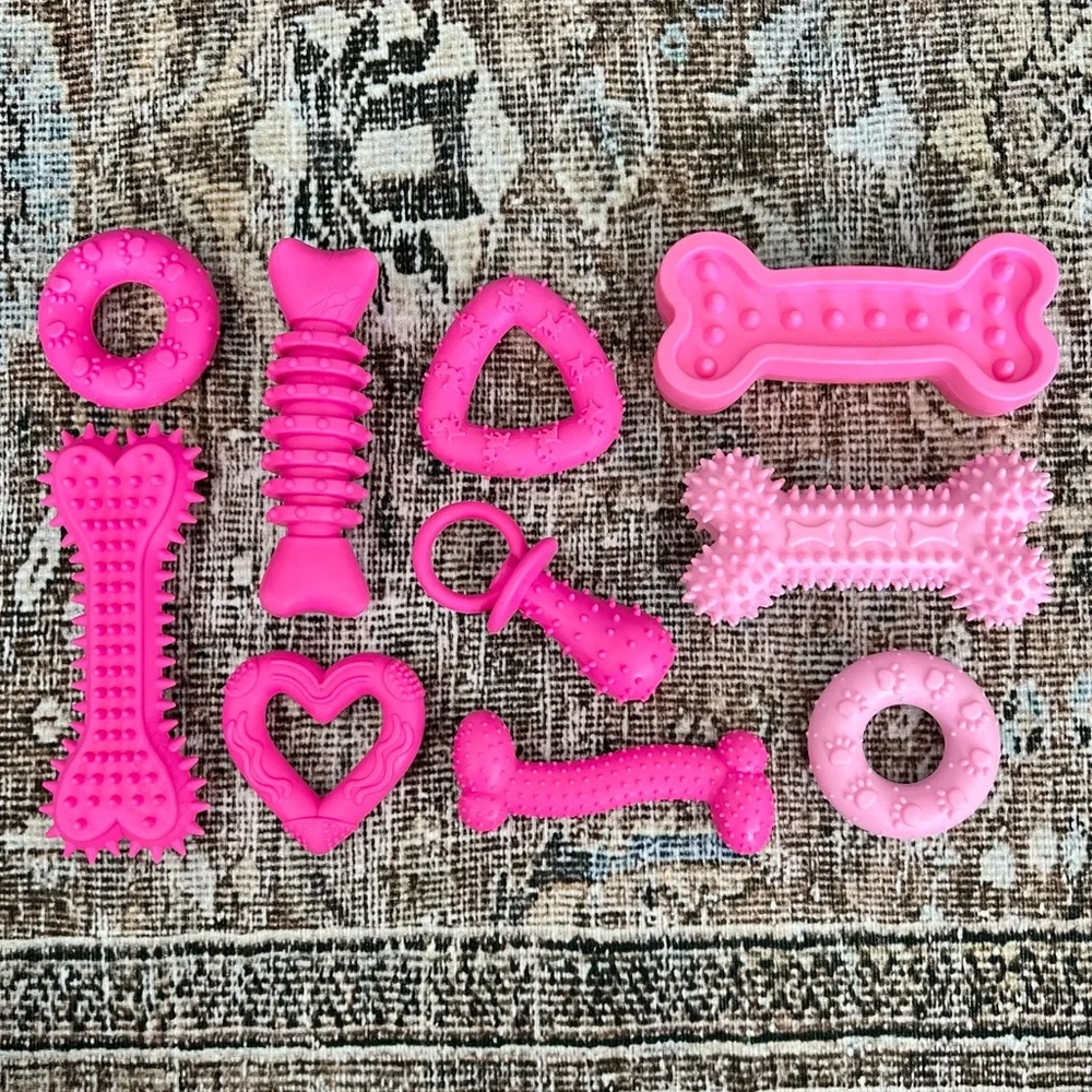 Brand New🦴💓 10 Pack of Pet or Dog Chew Toys🦴💓 Amazing Deal💓🦴🐾🎀🛍️